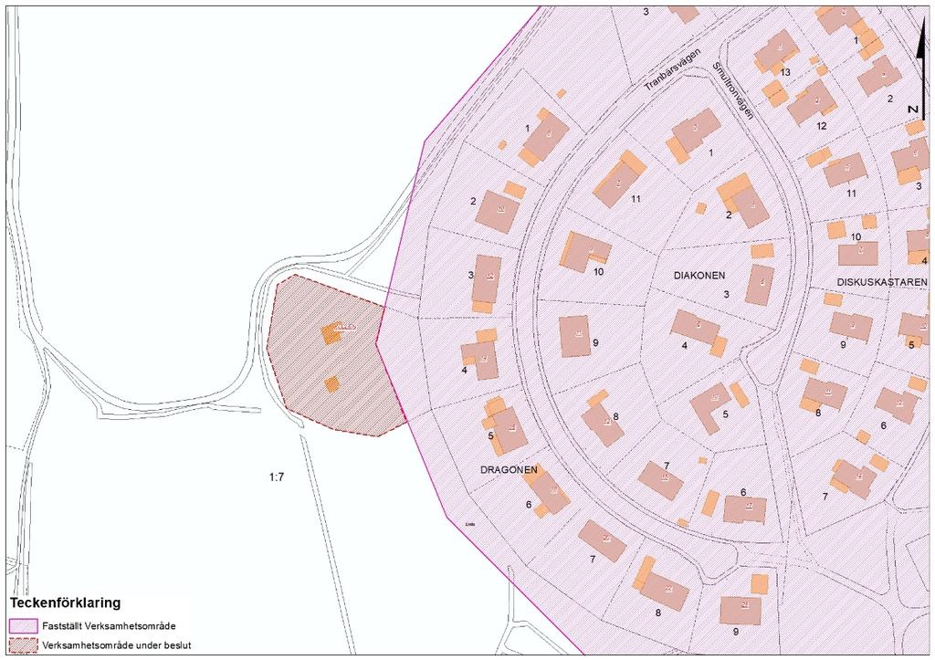 21 (35) 3.3.2 Valhalla 1:7 Utökning av VO för att ansluta en fastighet i Eskilstuna tätort.