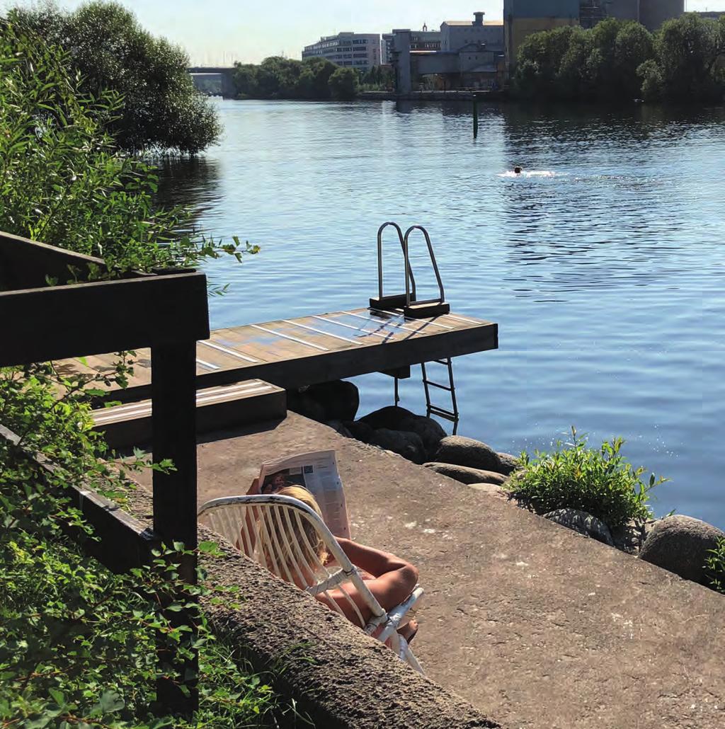 74 Södermalms gröna vardagsrum Reimersholme. Vattenkontakt Vattnet är en av stadens starkaste karaktärsdrag och en bidragande faktor till att Stockholm är en så attraktiv stad att bo och leva i.