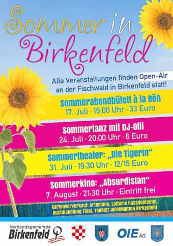 Baumholder - 35 - Ausgabe 26/2019 Starten wird die Reihe mit einem Sommerabendbüffet à la Böß. Man kann ein mediterranes Sommerbüffet erwarten.