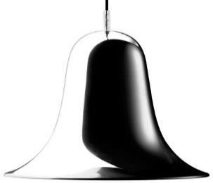 PANTOP PENDANTS Ø30 cm / H: 21.5 cm Pendant distinguished by a bell-like matt black shade. Matt black ceiling canopy (incl.) Cord: 190 cm black fabric Art. no.