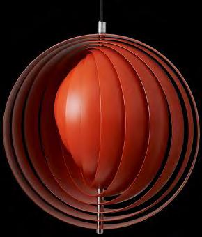 570 MOON XXXL Design: Verner Panton, 1960 Ø150 cm Spherical lamp with vertical lamellae, arranged like a fan,