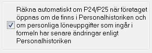 Aveny Hogia PA Nyhetsbrev 4/2015 Sid: 10 Personal som skrivs direkt i lönedatabasen, måste du stänga ner företaget i lönesystemet och öppna detta på nytt för att personalhistoriken för P24 och P25
