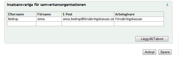 1 Basuppgifter I panelen för basuppgifter väljer du samverkansorganisation.