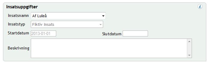 När du valt samverkansorganisation visas uppgifter om organisationens Samverkansform, Medlemmar och Period. 5.2.