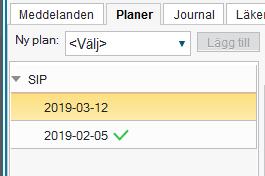 5 Skapa ny version av en SIP För att skapa en ny version av en SIP måste planen vara godkänd.