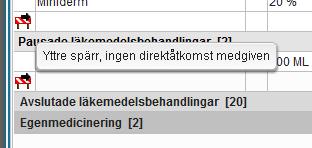 Fliken Receptöversikt visar vilka recept som förskrivits men ger inte en total bild av patientens läkemedelsbehandling.