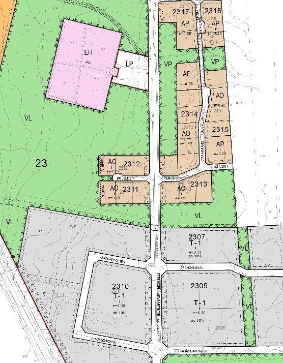 45, SMH17 1.11.2017 17:00 / Pykälän liite: PLANBESKRIVNING_ÅSÄNDAN_DP_ÄNDRING 1-10 3.2.1.4 Detaljplan Planläggningsområdet berörs från tidigare av Åsändan detaljplan, fastställd 16.1.1991.