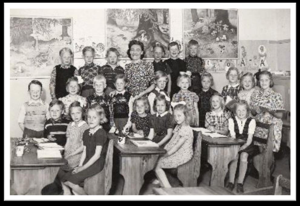 Min uppväxt var lugn och harmonisk, mesta tiden gick åt till att spela fotboll och att ha kul med kompisar. Rosenfredsskolan 1944. Lars längst till vänster.