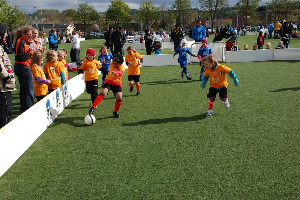 3 mot 3 med sarg Ålder: 6-7 år Antal spelare: 3 mot 3 med sarg Planstorlek: 15*10 m Målstorlek: 1,5*1 m Bollstorlek: 3 Speltid/garanterad speltid: 4*3 min - Sammandrag 4 matcher/24 min