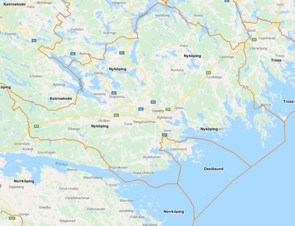 .2 Urval och geografisk indelning Undersökningen är giltig för medborgare i åldern 84 år boende i Nyköpings kommun.