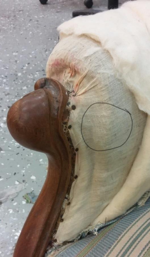 Bild 8: Detalj av den lille knölen på vänster sida Bild 9: Detalj av den lille knölen på höger sida Mötet