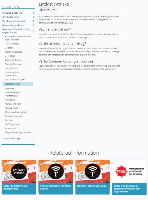 Figur 7: Länkarna till de översatta broschyrerna ligger
