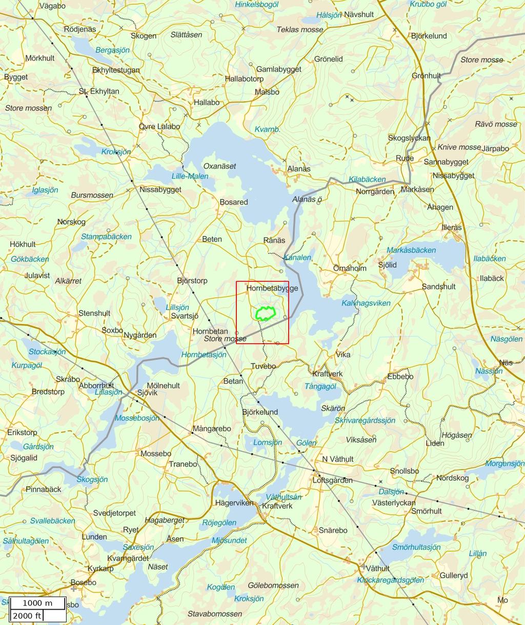 Traktdirektiv 2018-01-19 17:19 Rånäs 1:3 Hushållningssällskapet Skog Översiktskarta Skala: ~1:50000