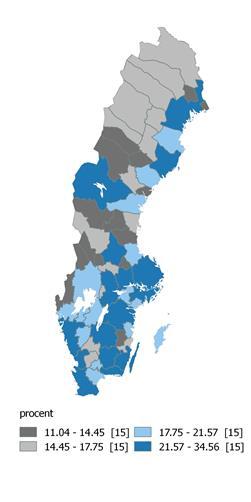 Kunskapsmiljöer Stora skillnader på utbildningsnivåer i olika delar