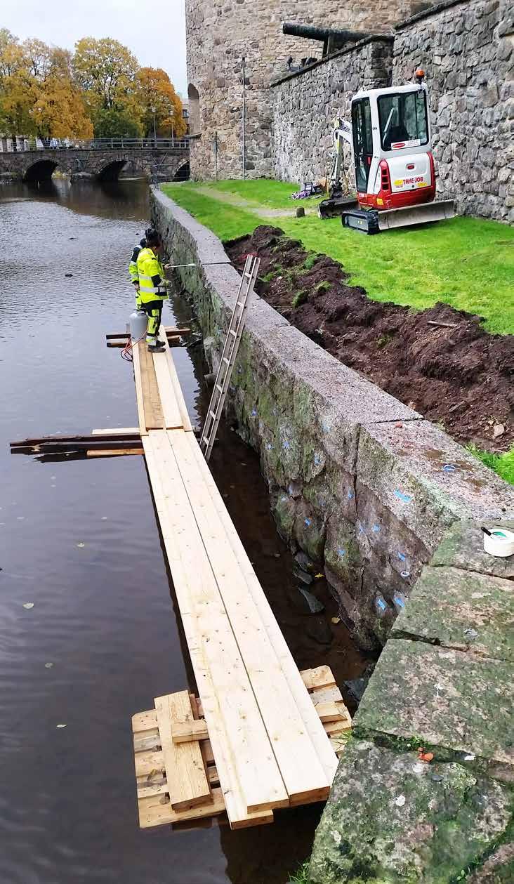 Inför reparation av Norra strandmuren vid Örebro slott Figur 8.