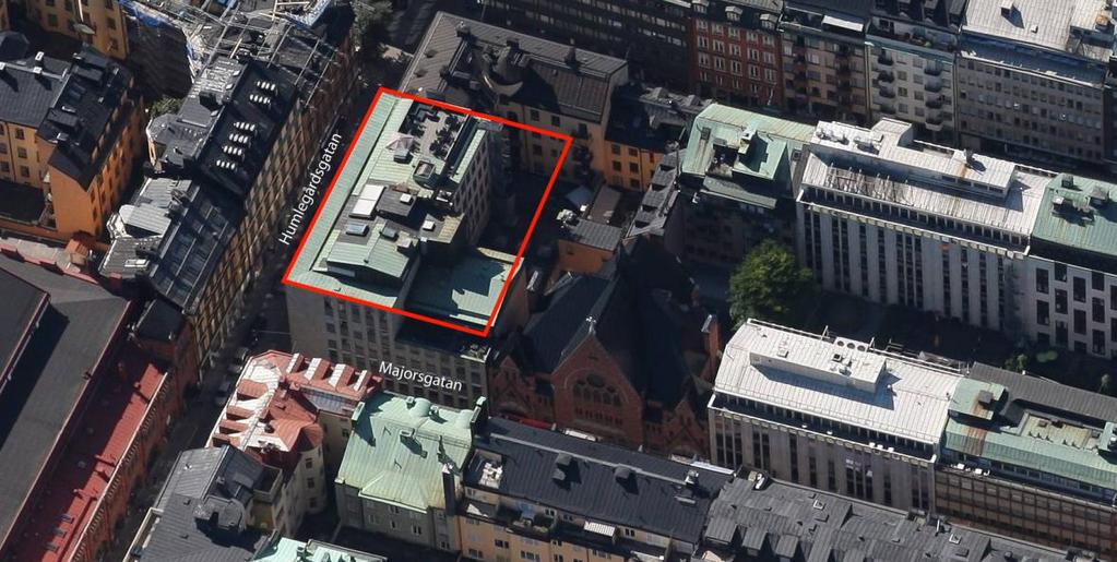 Sida 5 (22) Planområdet markerat med röd rektangel.