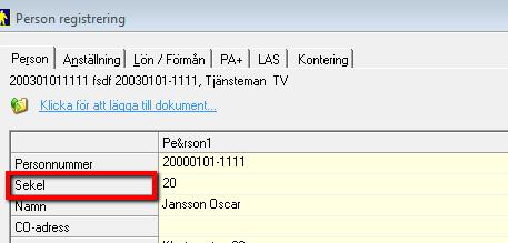 Aveny Hogia PA Nyhetsbrev 4/2014 Sid: 8 Koppla fältet i mallarna Hogia Export Person under Verktyg - Inställningar Imp/Exp fliken Kopplade fält, enligt bild nedan.