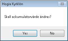 Var extra vaksam om du använder denna rutin så du endast ändrar ackumulator 212 Flextidssaldo.