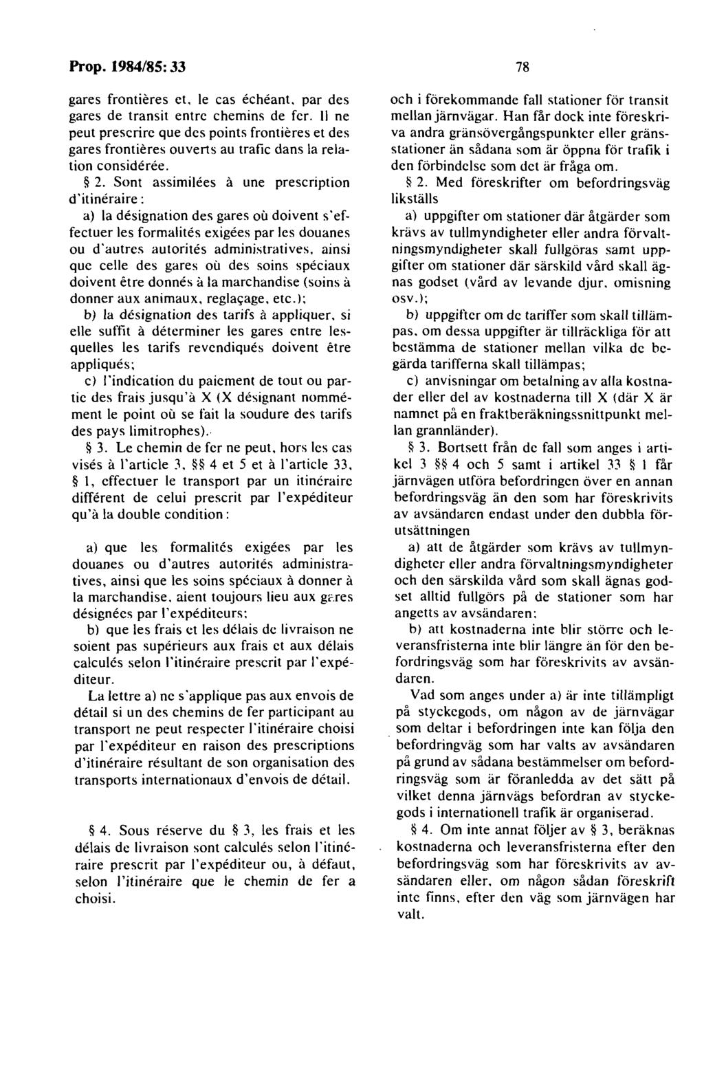 gares frontieres ct. le cas echeant. par des gares de transit entrc chemins de fcr.