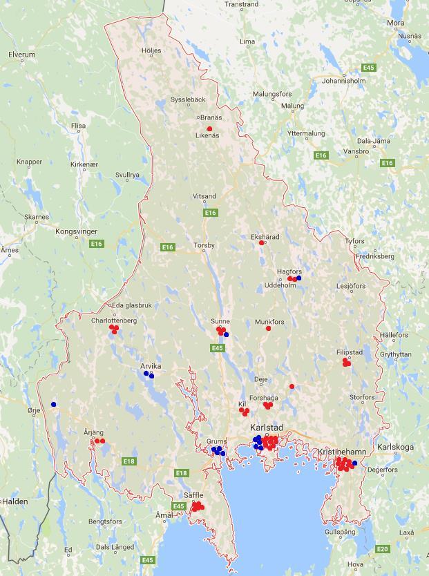 FÖRDELNING ANTAL TJÄNSTER I VÅRDVAL FYSIOTERAPI PER ORT SEP 2016 Likenäs 0,6 tjänst Ekshärad 0,4 tjänst Hagfors 3,2 tjänst (Varav 1,0 privat) Munkfors 1,0 tjänst Sunne 3,6 tjänst (varav 1,0 privat)