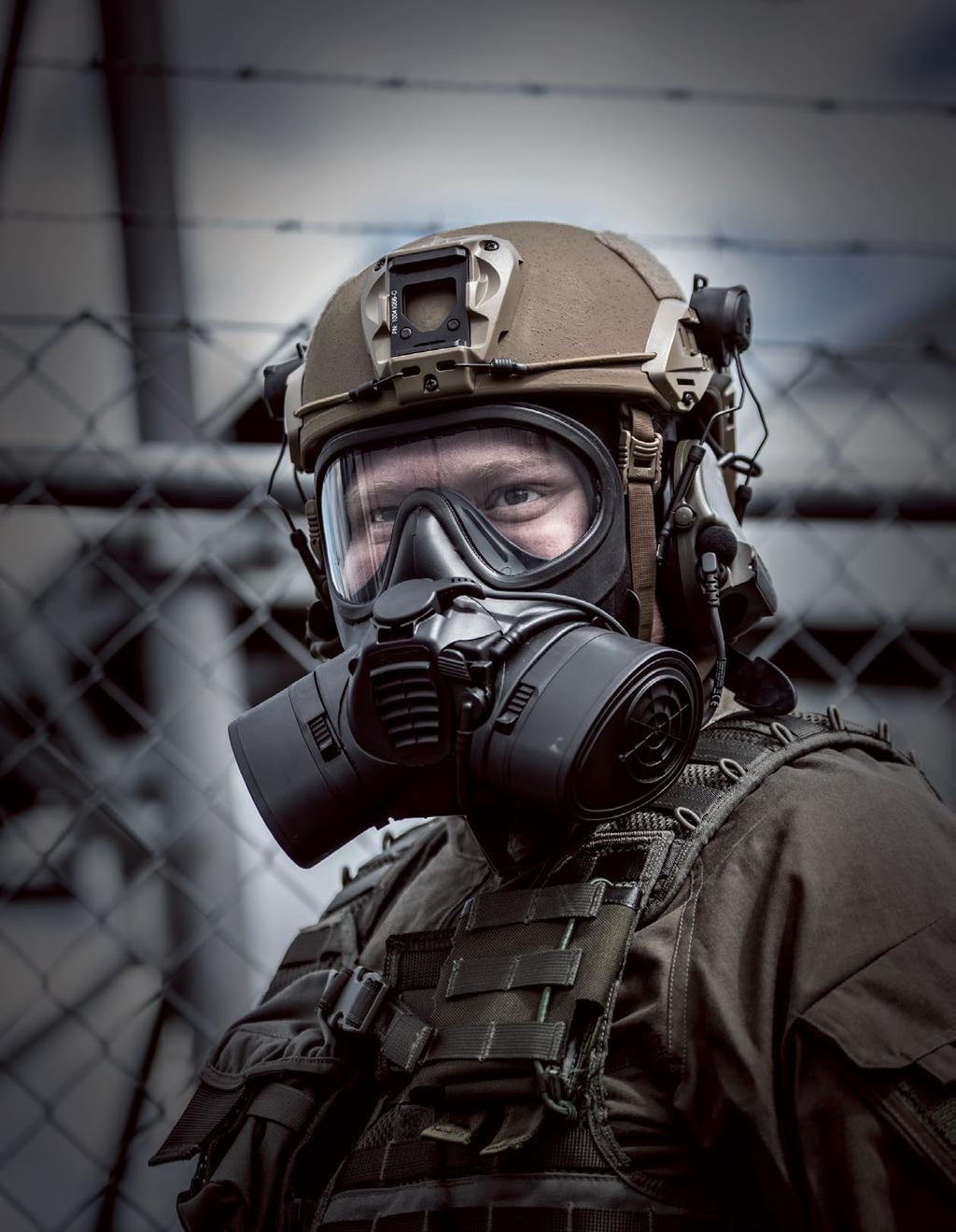 TM Military Integrated Safety Solutions Efficient Integration with other mission critical equipment e.g. helmets.