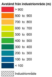 Avstånd från industriområden i
