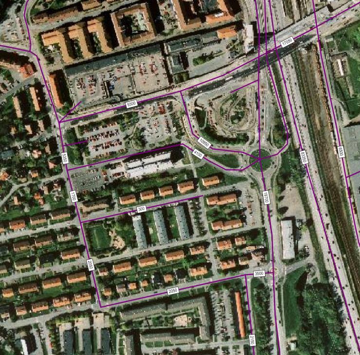 Indata för trafiken avser nuläget (år 2017) och dels år 2030. Trafikmängderna har räknats om för inflyttningsåret antaget en lika stor procentuell ökning per år.