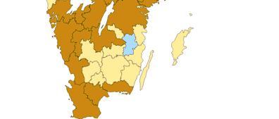 regioner. Sverige är mycket glest befolkat. Den genomsnittliga befolkningstätheten ligger endast på 23 personer per kvadratkilometer.