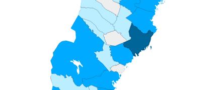 Årjäng Malung Jokkmokk Blekinge Gävle Hudiksvall Sundsvall Gotland Älmhult Tranås Överkalix Ljungby Oskarshamn Vimmerby Ljusdal Lycksele Vilhelmina Ludvika Storuman Väs tervik Fagersta Vansbro Torsby