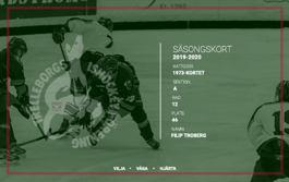 Årskort ]ll samtliga hemmamatcher 19/20. Samhällsengagemang 100:-skänks oavkortat ]ll Barncancerfonden.