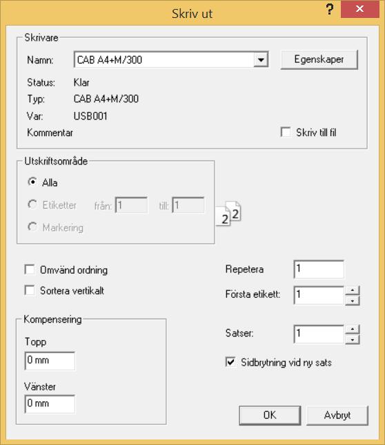 Now press the "Save label" button. This button saves all the information under the tab "Label". That means all settings with the label making, and the printer settings for this label.