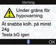9.7 Varningsgränser: Hypo, Hyper Ändra mätarinställningarna 9 Du kan ställa in blodsockervarningsgränser för hypoglykemiska (Hypo) eller hyperglykemiska (Hyper) tillstånd.