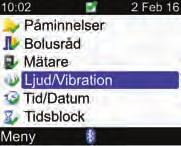 9 1 Ändra mätarinställningarna 2 Välj Inställningar i huvudmenyn och tryck på.