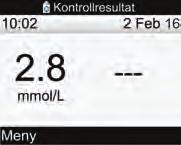 5 Kontrolltest Ej i intervall anger att kontrollresultatet ligger utanför godkänt intervall.