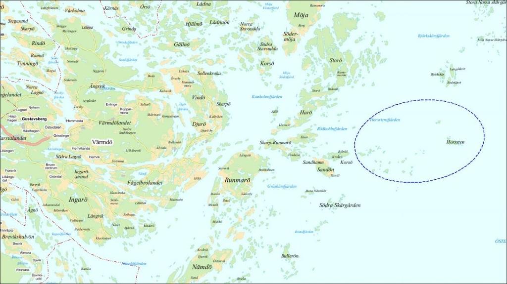 2 av 4 Figur 1: karta, blå streckad linje visar utredningsområdet. Gränsen fastställs vid senare beslut.