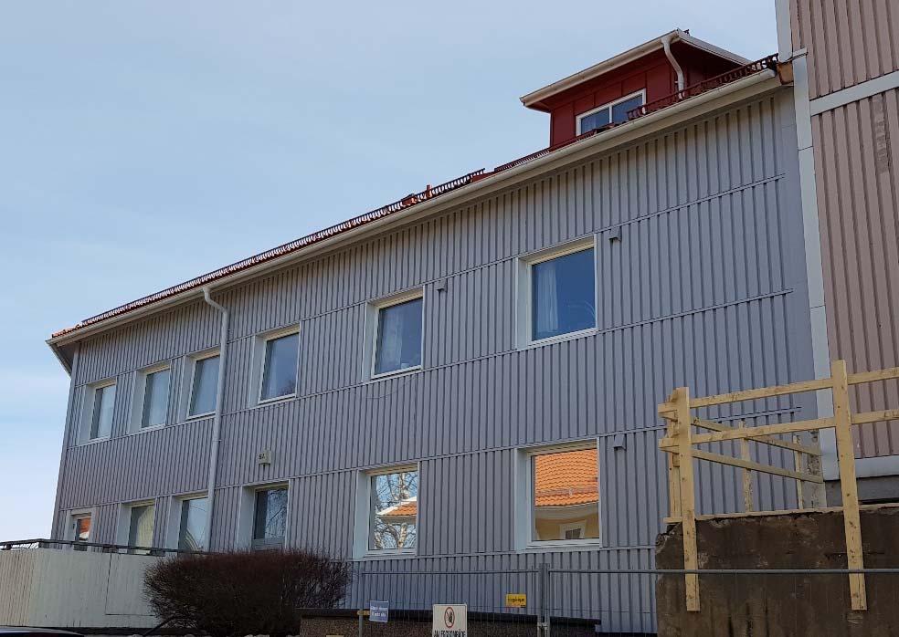 Södra Bergsgatan 6A Typ av byggnad Fasad Stomme Grundläggning Undergrund Murstock Flerbostadshus Plåt Tegel/Trä