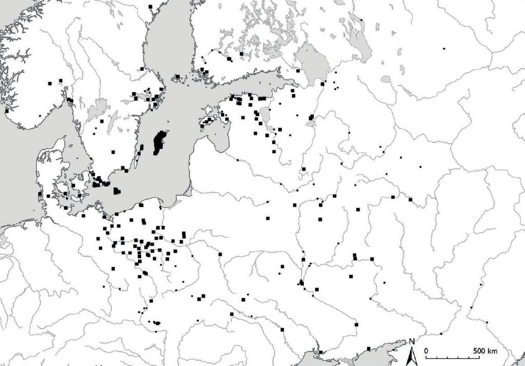 längs floden gjort den säkrare att resa och en kristen rusisk handelsplats vid Dneprs mynning som underlättade kontakterna (Fig. 27) (Shepard 2008: 504ff).