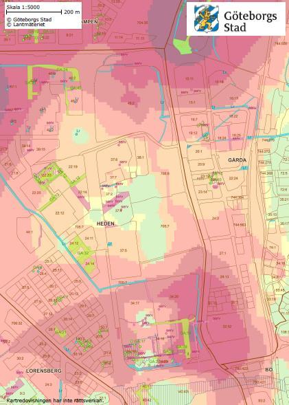 EGA Erik Giudice Architects Evenemangsområdet, Göteborg Volymstudie 2019-09-06 Topografi och geotekniska förhållanden Topografin i området framgår väl av kartan på sidan 13.