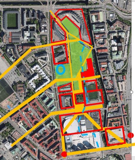 EGA Erik Giudice Architects Evenemangsområdet, Göteborg Volymstudie 2019-09-06 områdets koppling mot Göteborgs autentiska stadskärna unikt.