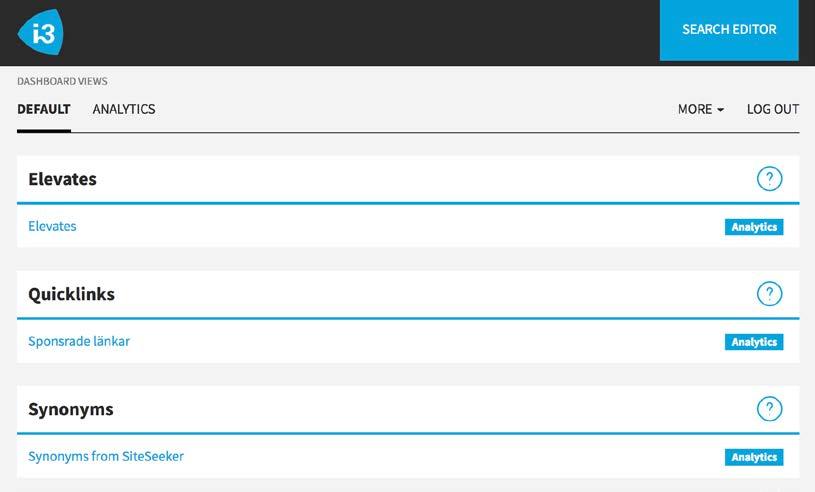 Search Editor - I3 Elasticsearch För att påverka och förbättra träffbilden kan man centralt göra vissa