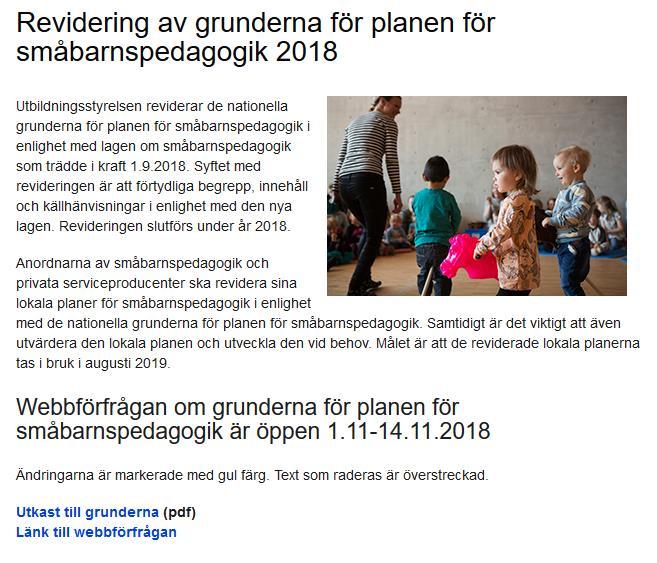 Vi vill höra dina synpunkter! Vi samlar in kommentarer på nätet 1.11 14.11.2018. https://www.oph.