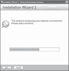 5 Tilldela IP-adress 1. Installera Installation Wizard 2 från katalogen för programvarufunktion från CDskivan. 2. Programmet kommer att utföra analyser på din nätverksomgivning.