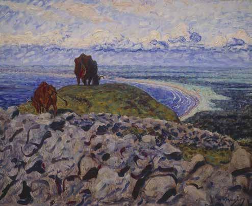 Konstvisning NILS KREUGERS DJUR, HIMLEN OCH HAVET Vad är ett landskap och vad är en horisont? Hur gjorde Nils Kreuger för att måla en ko?