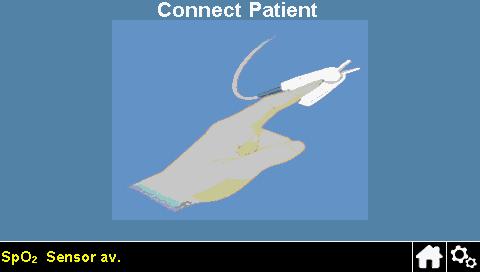 Om sensorn lossnar från patienten Om sensorn lossnar från patienten visas skärmen till höger. Fäst sensorn igen.