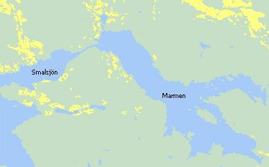 TILLSTÅNDET I SMALSJÖN (BERGVIKEN) OCH MARMEN med avseende