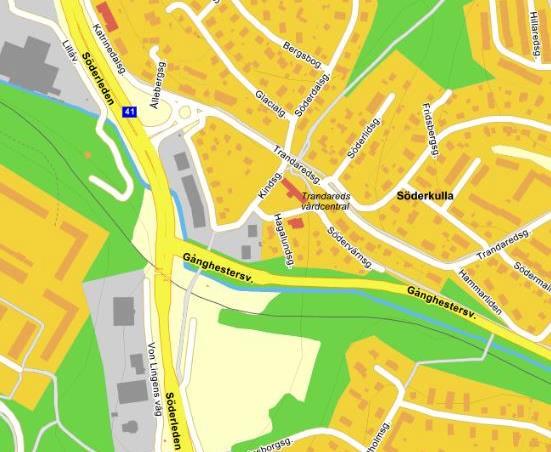 Figur 1. Översiktskarta över fastigheten Järnhättan 5 i Borås där aktuell fastighets ungefärliga utbredning markerats med streckad röd linje (Bildkälla: Eniro.se). Figur 2.