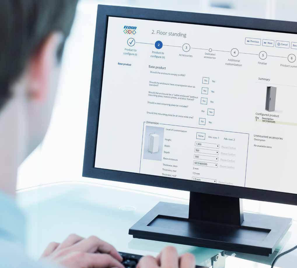 Supportverktyg Konfigurator Prova Eldons lättanvända produktkonfigurator Med vår produktkonfigurator kan du ange exakt de skåp du behöver som ska innehålla komponenter och utrustning.