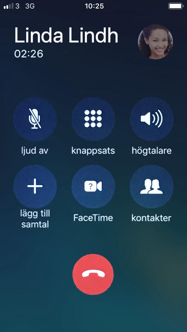 7 7 Har du valt att göra en bevakad koppling 8 klickar du på notisen högst upp på display en för att återgå till samtalet.