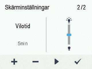 Ställ in Vilotid med Plus- och Minus-knapparna. 4. Välj Godkänn. TIPS MyVallox Control -kontrollpanel ändras automatiskt till viloläge när den inställda Vilotiden har utgått.