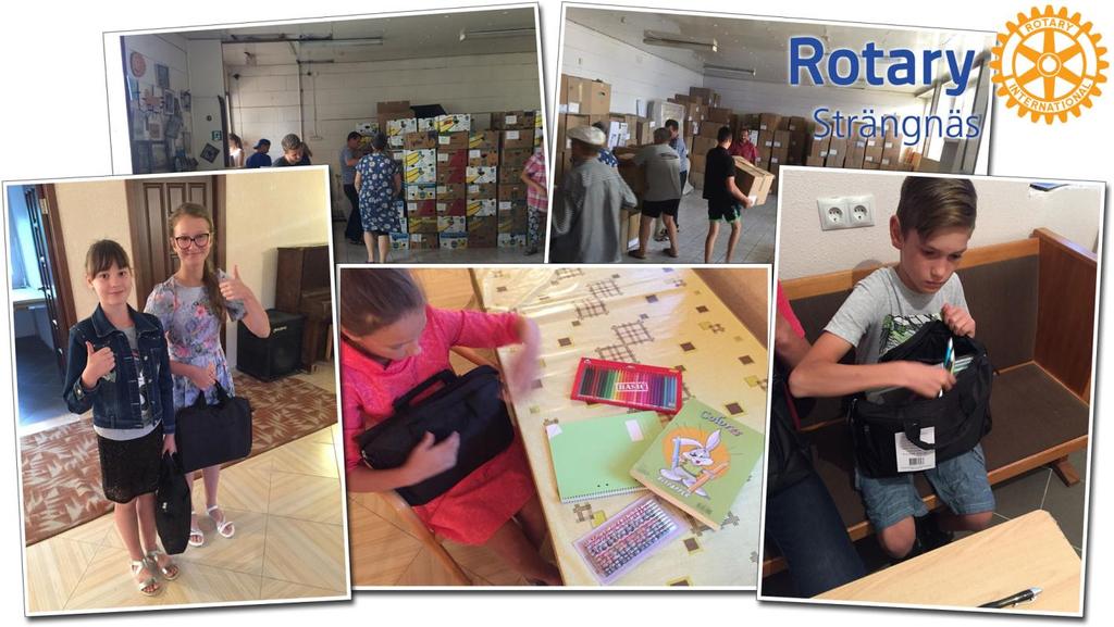 Rotary Strängnäs Ryggsäcksprojekt Som ett mycket fint exempel på septembers tema skriv- och läskunnighet vill jag nämna Rotary Strängnäs projekt för barn i Vitryssland: Projektansvariga Kristina
